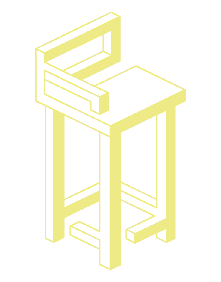 Illustratie van meubilair voor de sector Hospitality